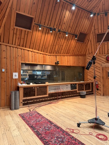Live room with wood interior